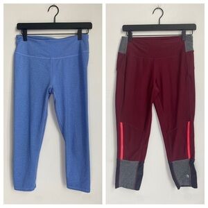 Bundle of Cropped Exercise Workout Leggings Pants size Small